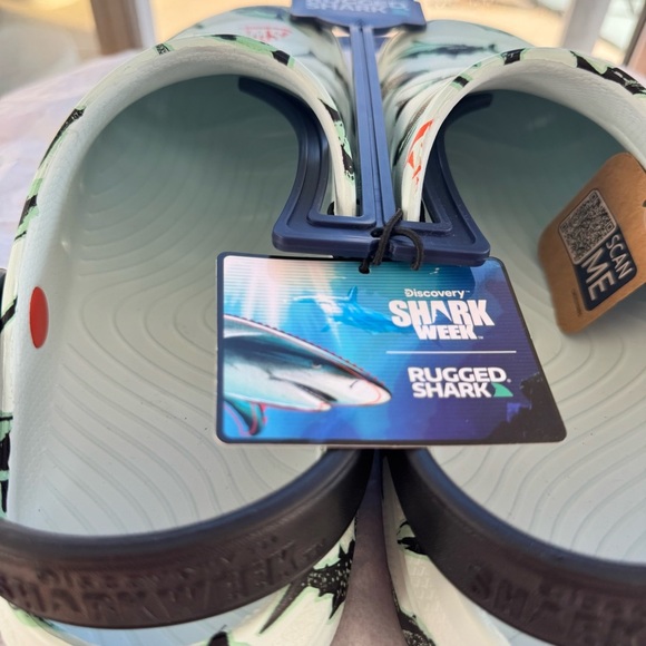 Rugged Shark Men's Clogs Shark Week Collaboration Size 9 EVA Foam Comfort Beach - Picture 9 of 15